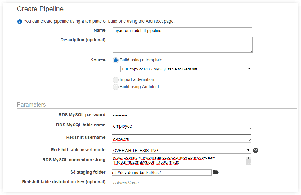 Creating a Pipeline